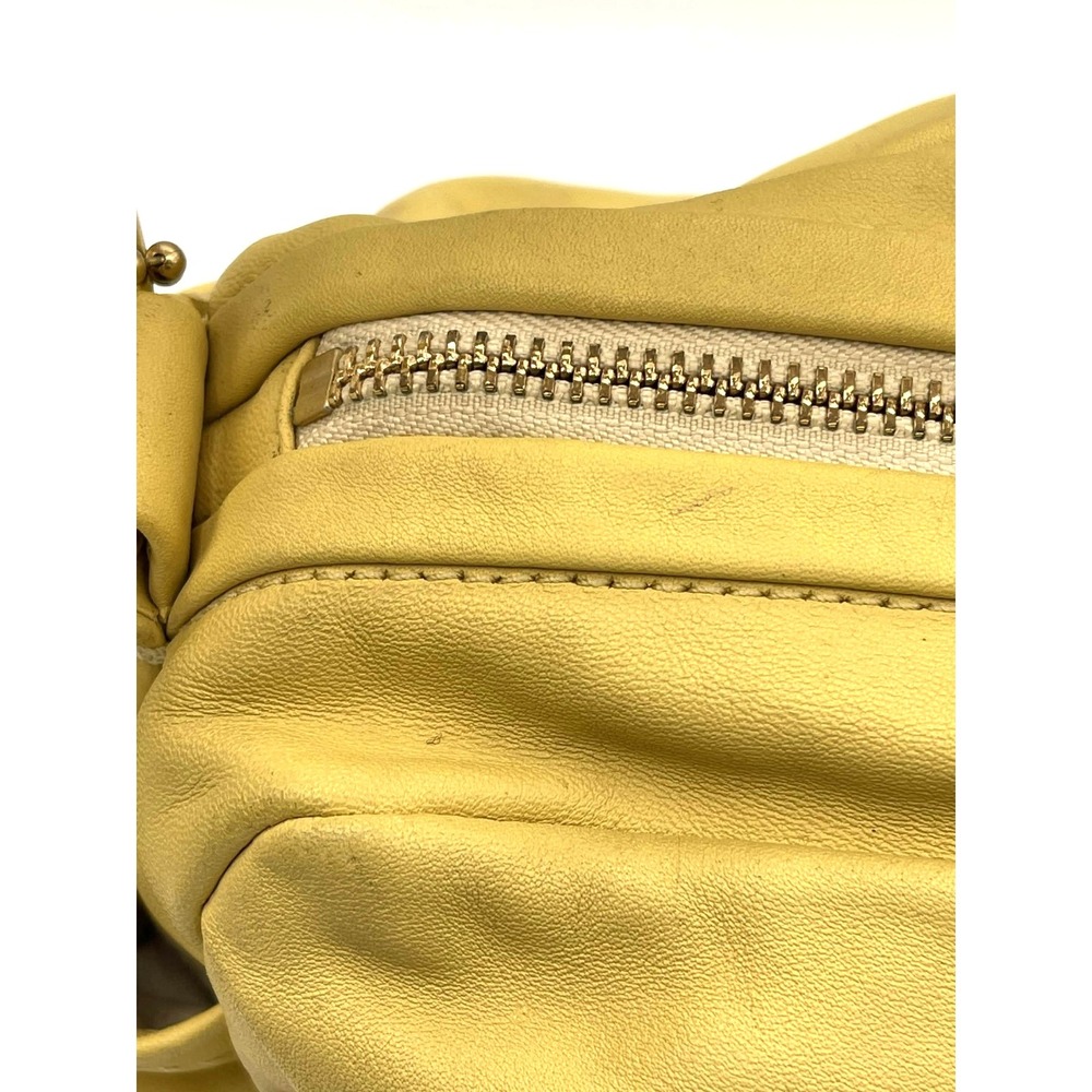 Coach Parker 230 Yellow Leather Zip Shoulder Hobo Bag Pleated Purse # 13442 Y2K - Picture 2 of 13